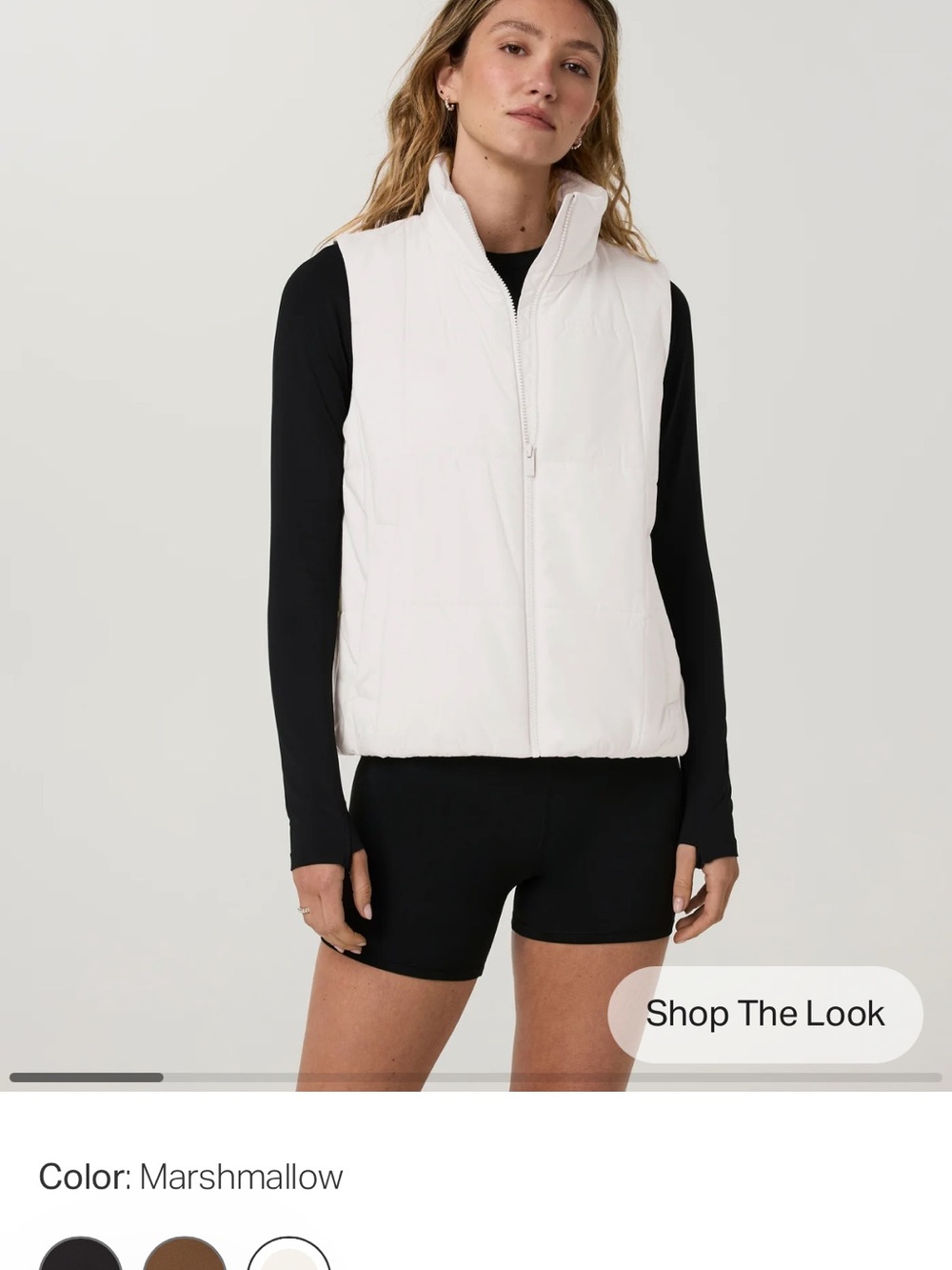 Vuori Cream Puffer Vest